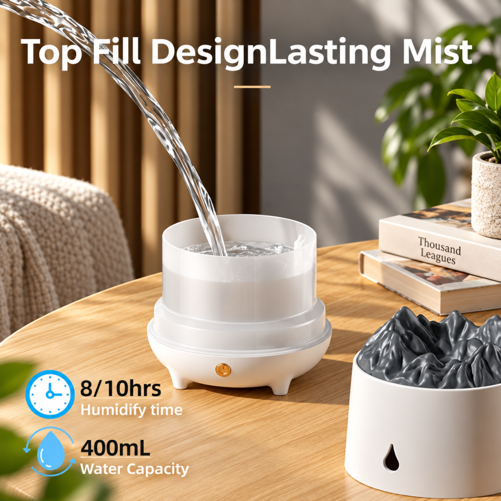 Air Humidifier LED Ultrasonic Mist Aroma Oil Diffuser Purifier Home 400ML USB AU
