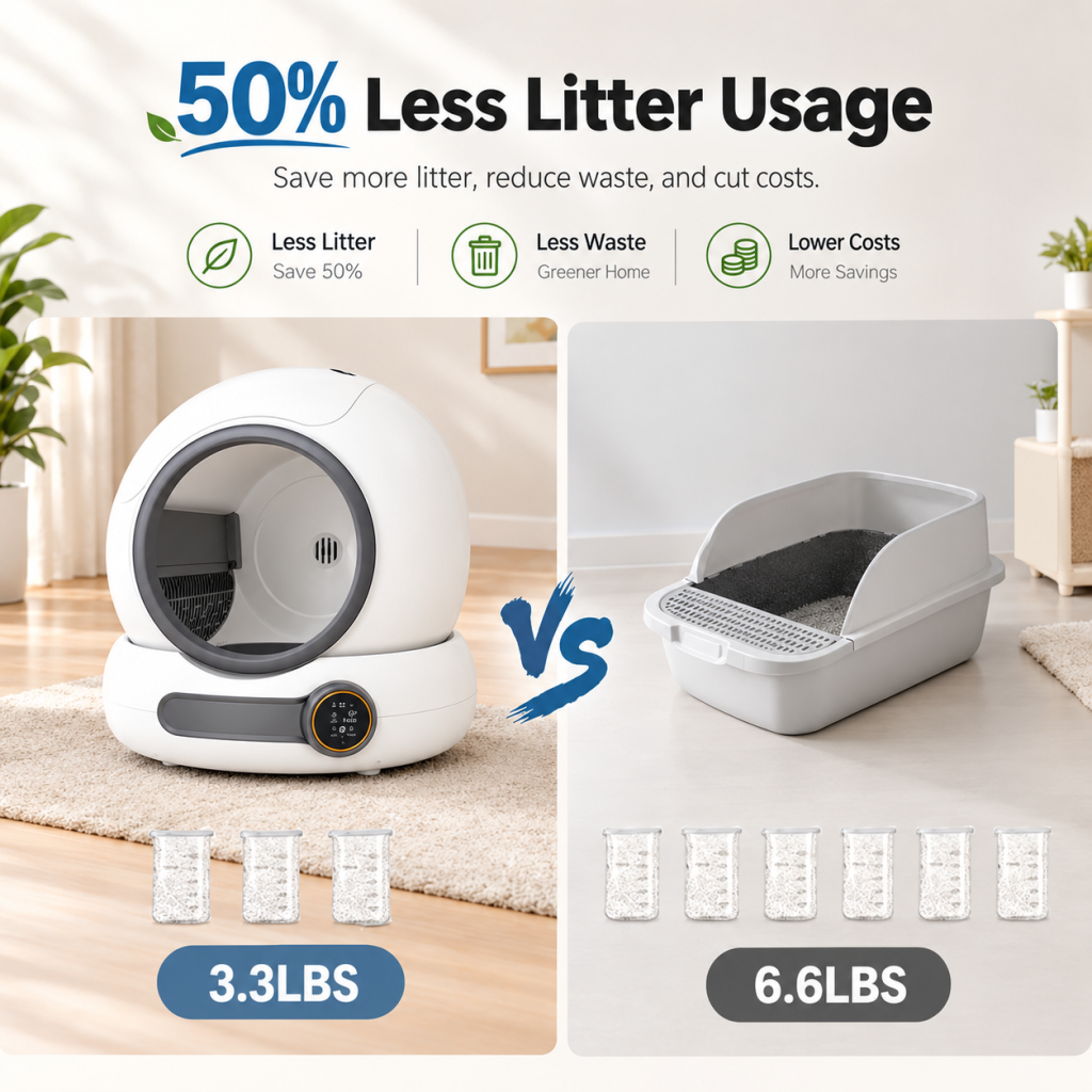 FURRAW Smart Automatic Cat Litter Box Self-Cleaning Deodorization APP Control