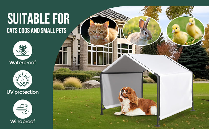 Dogs Canopy Rain Shelter Pet Sunshade Tent Detachable UV Protection Awning