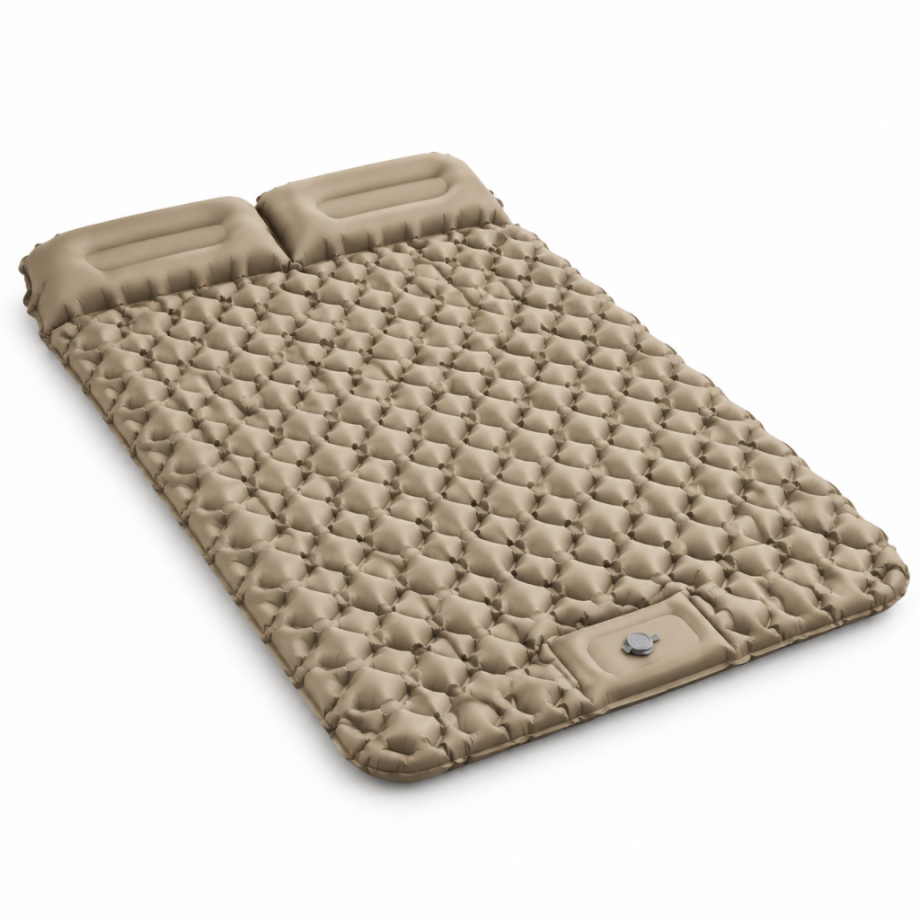 Camping Sleeping Pad with Built-in Foot Pump Lightweight Foldable Travel Air Mat