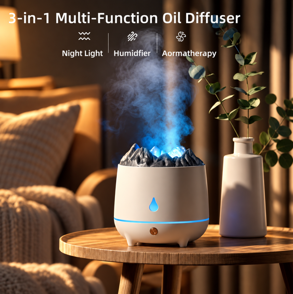 Air Humidifier LED Ultrasonic Mist Aroma Oil Diffuser Purifier Home 400ML USB AU