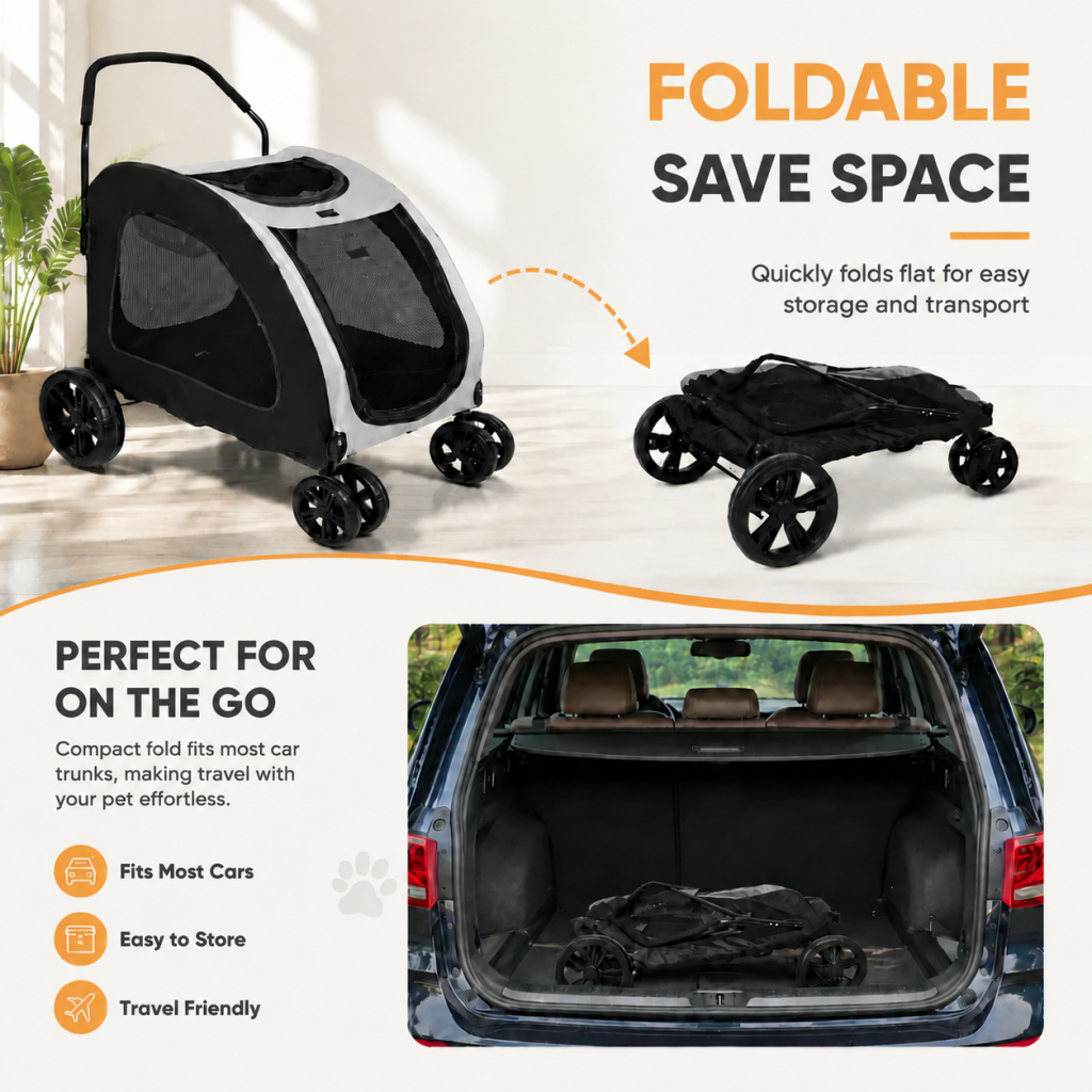 Heavy Duty Large Dog Stroller Australia – Supports Dogs Up To 50kg