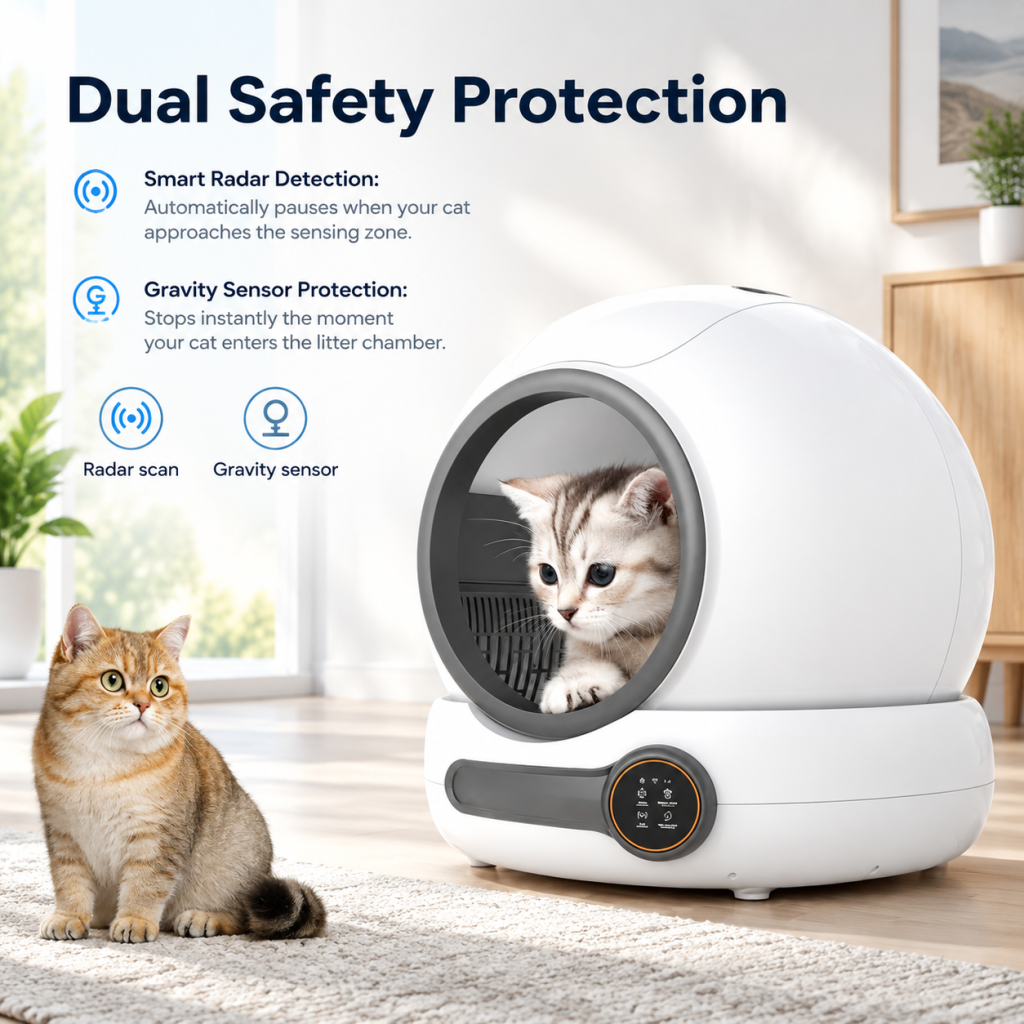 FURRAW Smart Automatic Cat Litter Box Self-Cleaning Deodorization APP Control