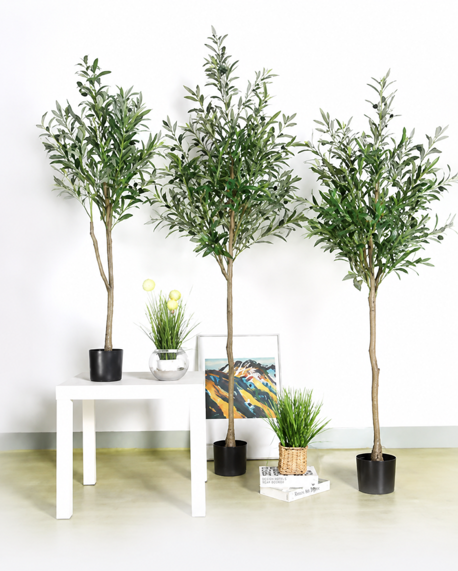 Artificial Plant Olive Tree Fake Plants Home Garden Office Indoor Decoration