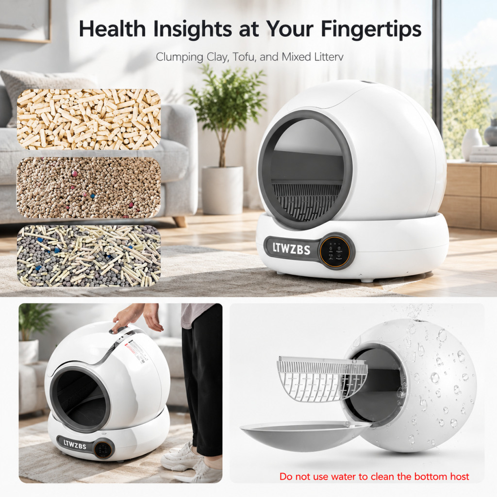 FURRAW Smart Automatic Cat Litter Box Self-Cleaning Deodorization APP Control
