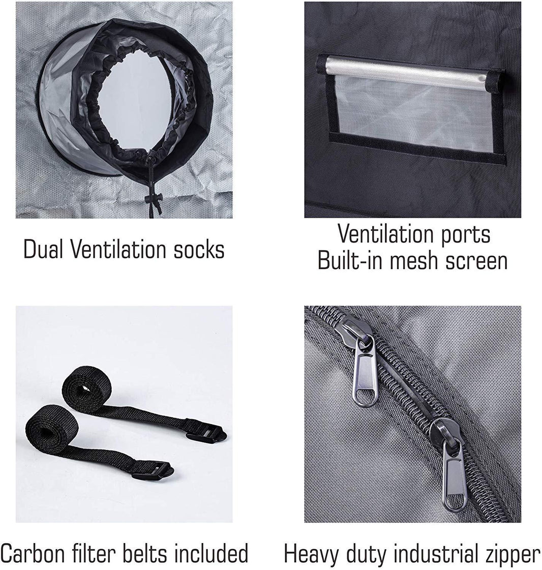 Grow Tent Room Indoor Grow System LED Lighting Kit 200x200x200CM