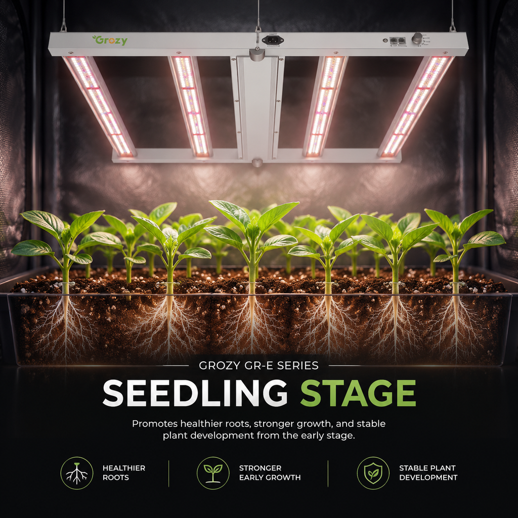 GROZY GR-E 240W 400W 720W 1050W LED Grow Light Bar Hydroponics Commercial Plants