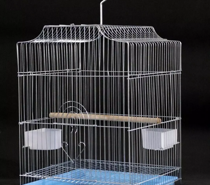 55cm Hanging Parrot Cage Cockatiel Aviary Pet Budgie Metal Frame Small Bird Cage