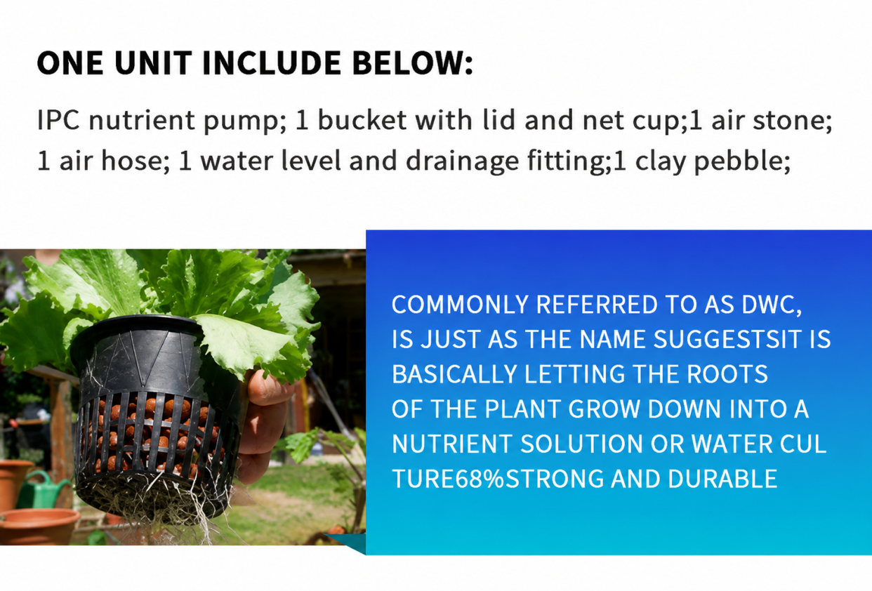 New DWC & Drip Irrigation Growing System Hydroponics Recirculating Drip Watering