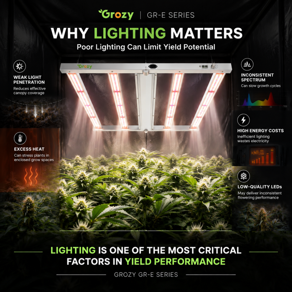 GROZY GR-E 240W 400W 720W 1050W LED Grow Light Bar Hydroponics Commercial Plants