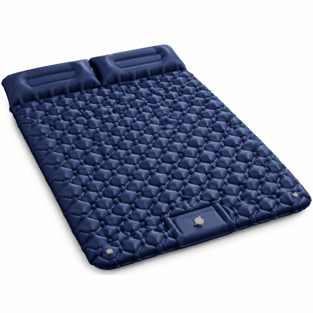 Camping Sleeping Pad with Built-in Foot Pump Lightweight Foldable Travel Air Mat