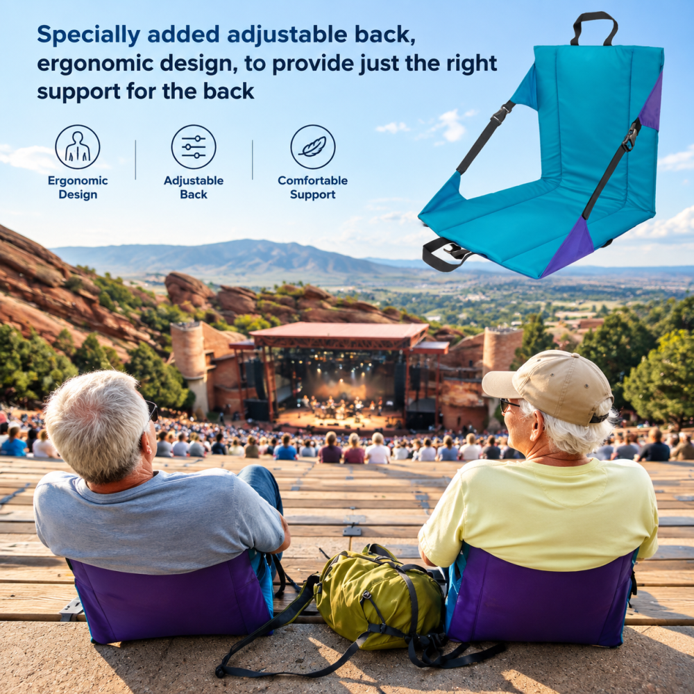 Folded Stadium Seat Cushion Portable Outdoor Camping Sit Mat Concert Beach Chair