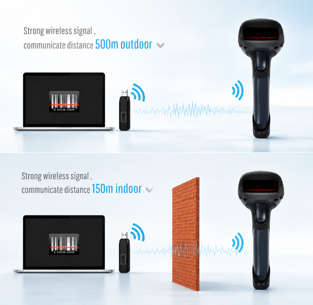 NETUM  Laser CCD Wireless Wired 1D 2D QR Code BARCODE SCANNER Reader USB Scan