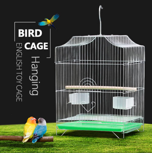 55cm Hanging Parrot Cage Cockatiel Aviary Pet Budgie Metal Frame Small Bird Cage