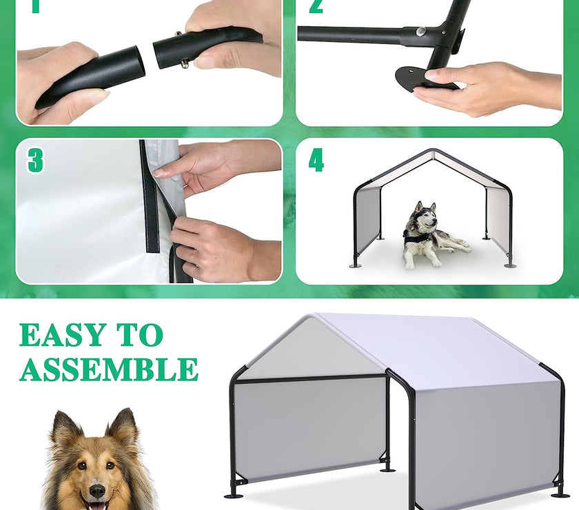 Dogs Canopy Rain Shelter Pet Sunshade Tent Detachable UV Protection Awning