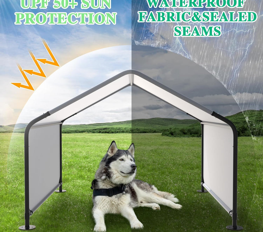 Dogs Canopy Rain Shelter Pet Sunshade Tent Detachable UV Protection Awning