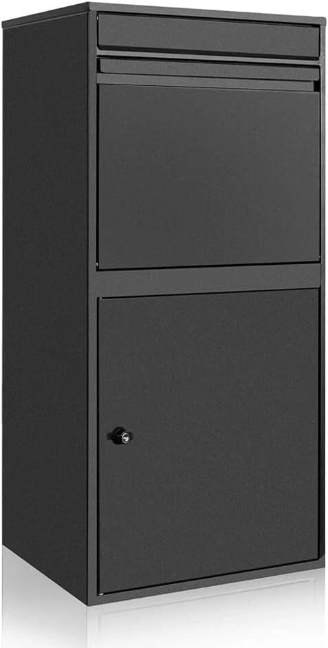 XL Package Delivery Box Galvanized Steel Parcel Drop Box Outside Parcel Mailbox