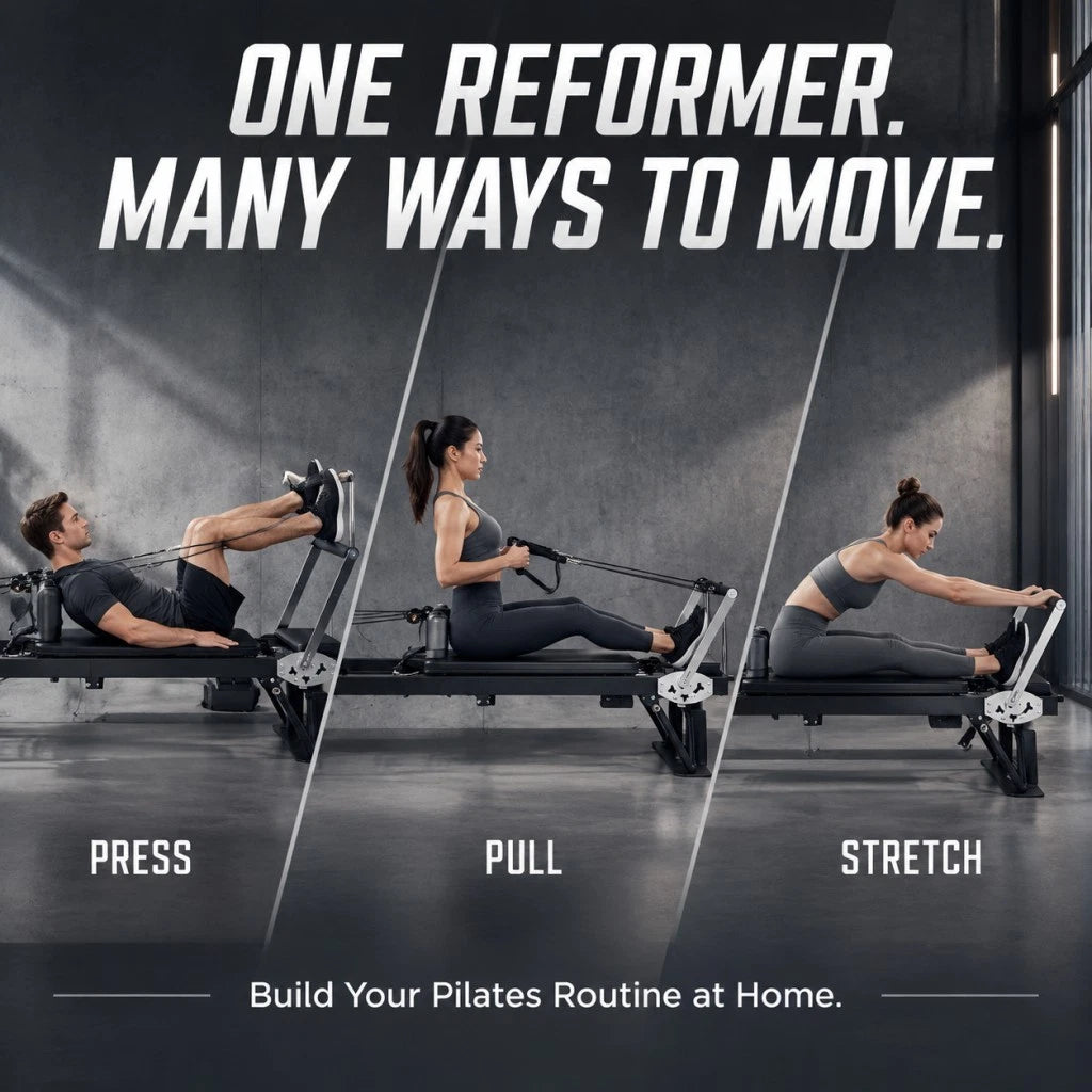 Pilates Reformer 197×57×72.5 cm Yoga Bed Machine Home Gym Fitness Studio Use