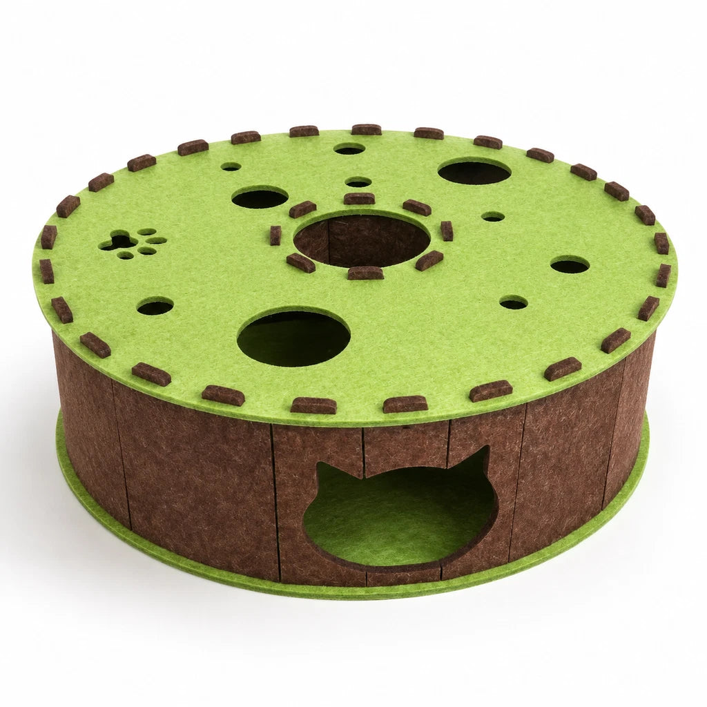 Felt Cat Cave Bed Pet Nest Hideout Kittens Tube Foldable Interactive Play Toy