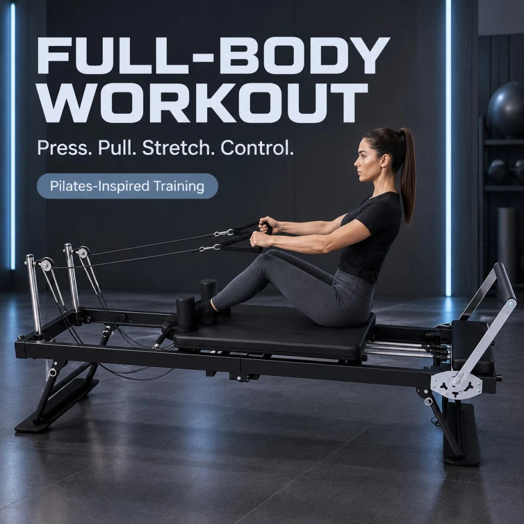 Pilates Reformer 197×57×72.5 cm Yoga Bed Machine Home Gym Fitness Studio Use