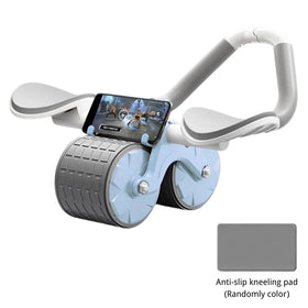 Automatic Rebound Ab Roller Abdominal Wheel Elbow Support Anti-Slip Fitness Gym