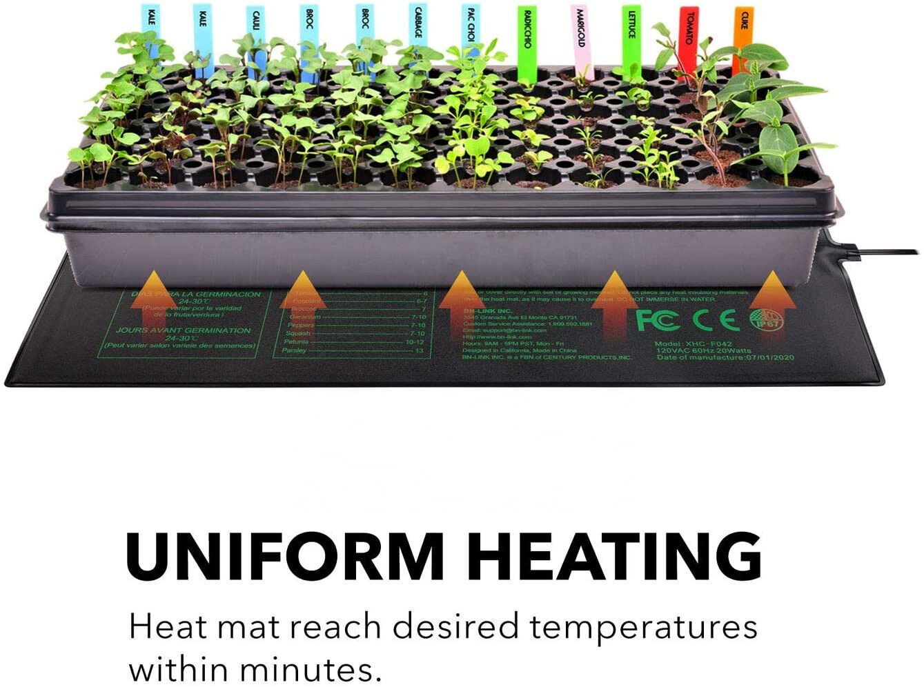 Seedling Heat Mat Heating Pad for Propagation Cloning Germination