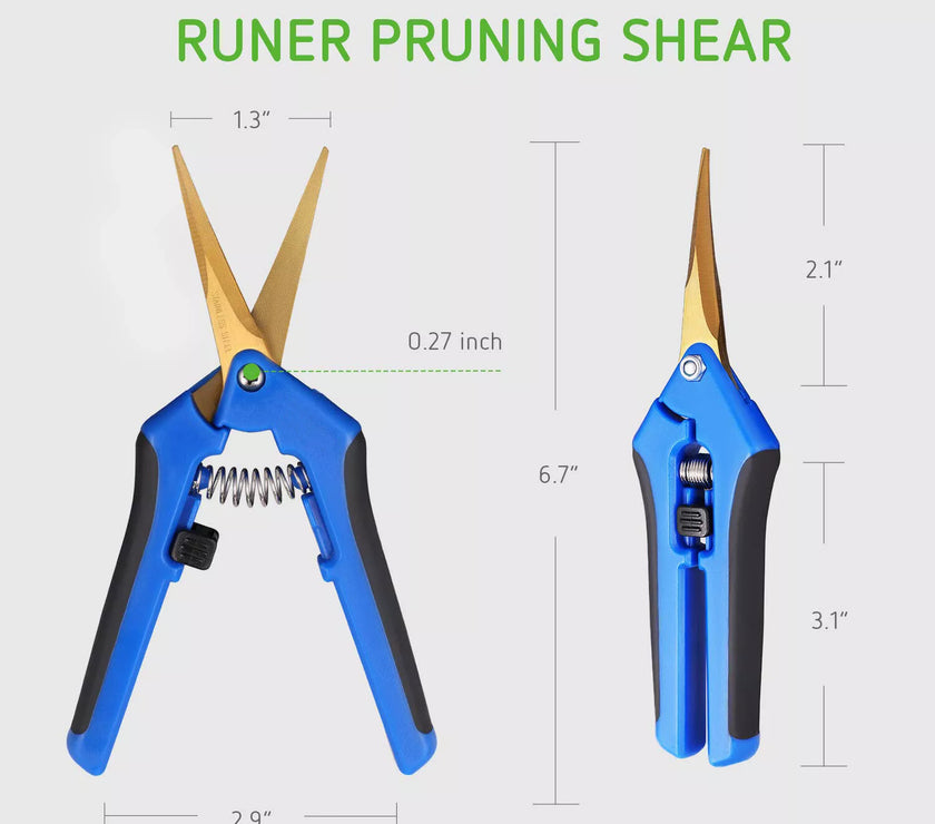 2PCS Gardening Scissors Trimmer Cutter Pruner Curved Blades Branch Pruning Shear