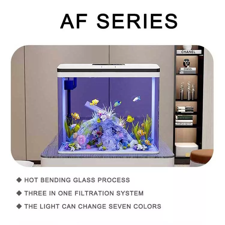 Aquarium 53L Fish Tank LED Light Complete Set Digital Display Touch Control