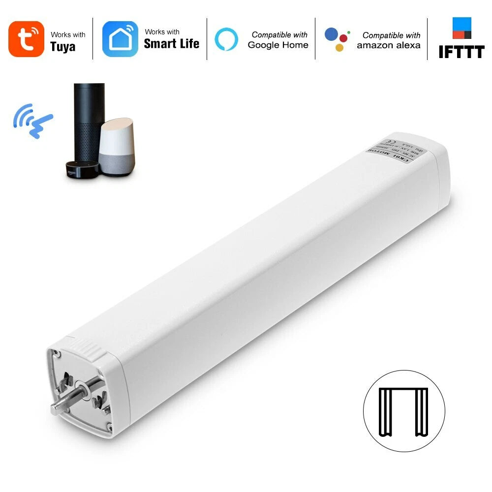 Smart Electric Curtain Track WiFi Motorised Curtain Rail System with Remote Control