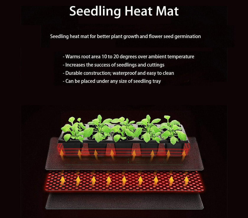 Large Seedling Heat Mat Heating Pad for Hydroponics Propagation Germination