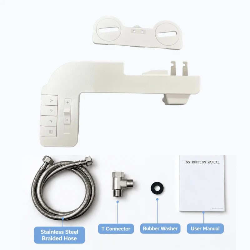 Non‑Electric Bidet Toilet Attachment Kit Dual Nozzle Self‑Cleaning Bathroom