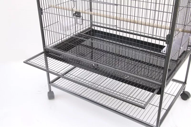 XXL Bird Cage Cockatiel Parrot Aviary Pet Stand-alone Budgie Perch Wheels 132CM