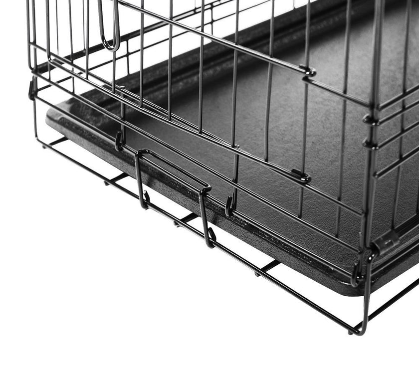 24"~ 48" Dog Cage Crate Kennel Rabbit Cat Collapsible Metal Cages Playpen Large