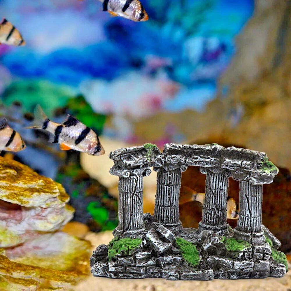 Aquarium Fish Tank Rockery Landscaping Cave Castle Mountain Decoration Ornament