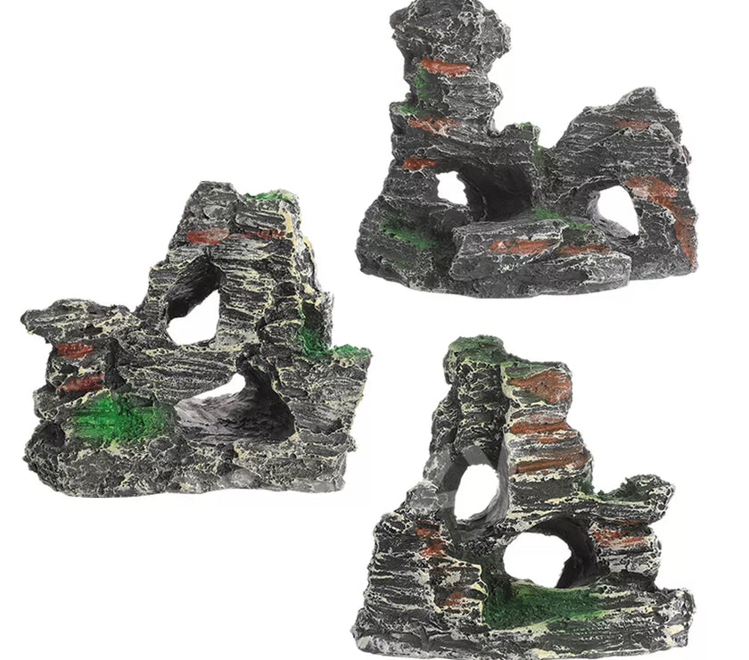 Aquarium Fish Tank Rockery Landscaping Cave Castle Mountain Decoration Ornament