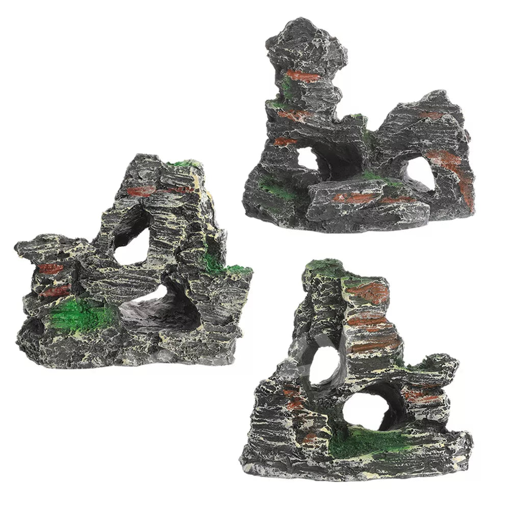 Aquarium Fish Tank Rockery Landscaping Cave Castle Mountain Decoration Ornament