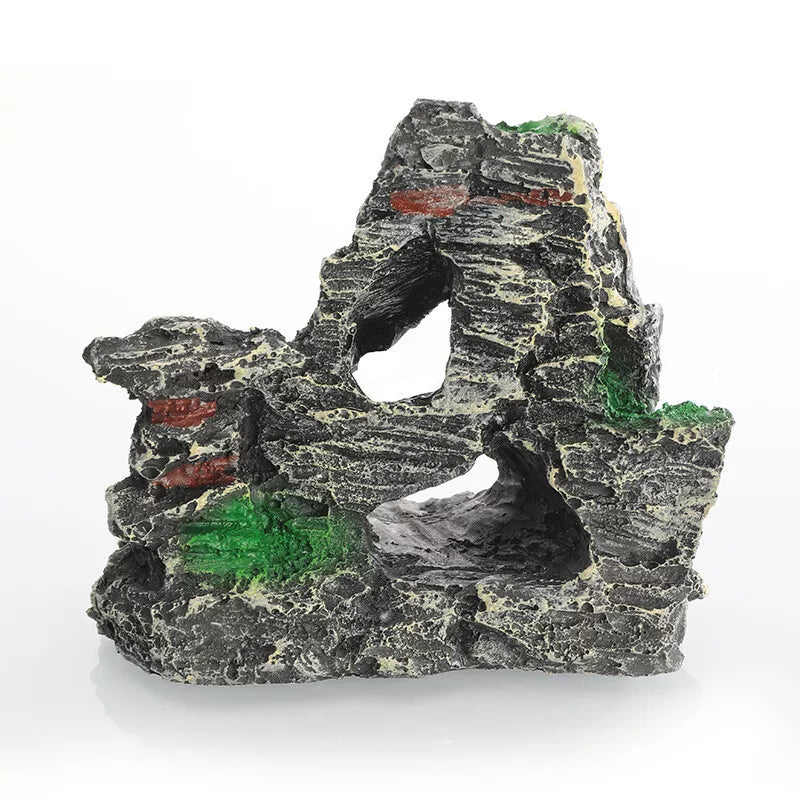 Aquarium Fish Tank Rockery Landscaping Cave Castle Mountain Decoration Ornament