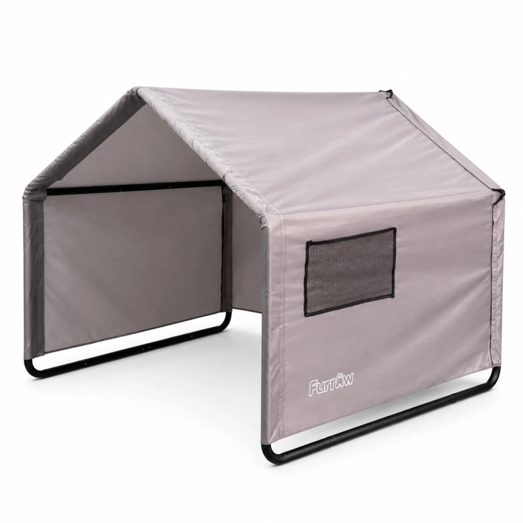 FURRAW 120x120x100cmOutdoor Dog Shade Tent Waterproof Canopy Pet Shelter with Windows