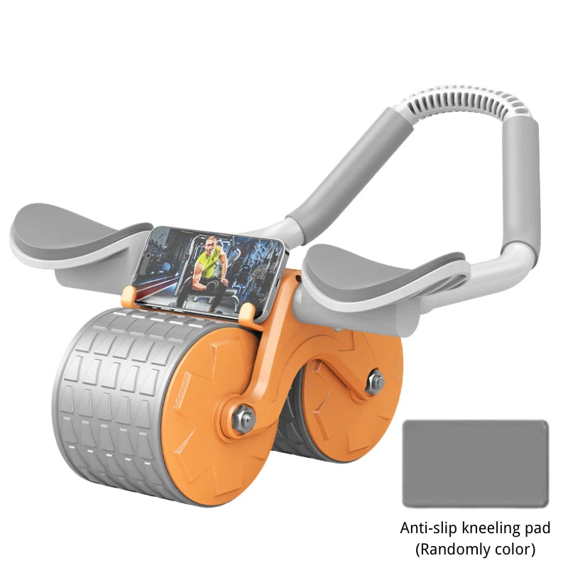 Automatic Rebound Ab Roller Abdominal Wheel Elbow Support Anti-Slip Fitness Gym