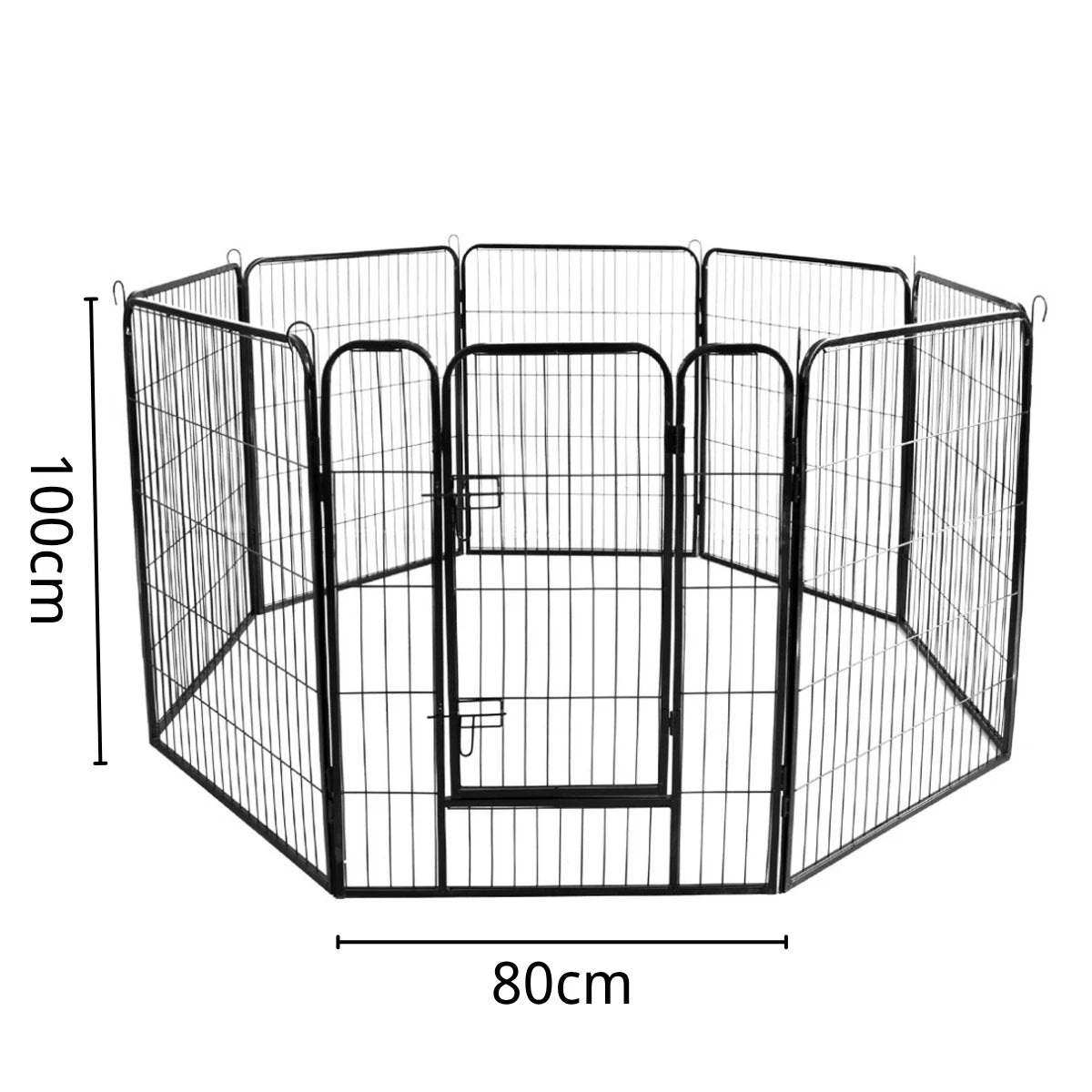 Foldable Pet Metal Playpen Enclosure Cage 8 Panels Puppy Rabbit Play Fence 40 In