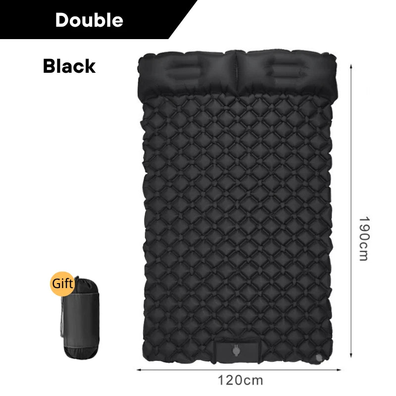 Camping Sleeping Pad with Built-in Foot Pump Lightweight Foldable Travel Air Mat