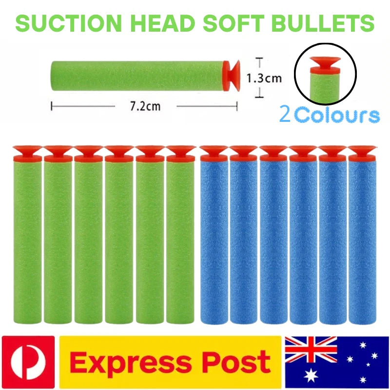 Foam Dart Bullets Refill Pack for Toy Blasters Soft EVA Suction Darts Kids Outdoor Game