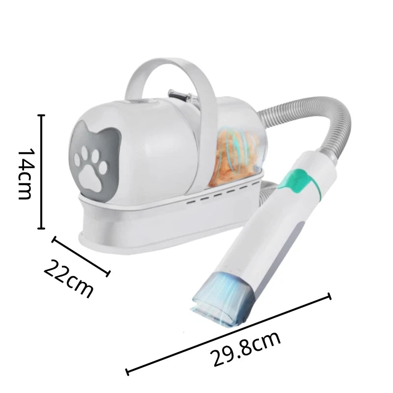 7 IN 1 Pet Grooming Kit Vacuum Large Capacity Dryer Nail Trimmer Clipper Tools