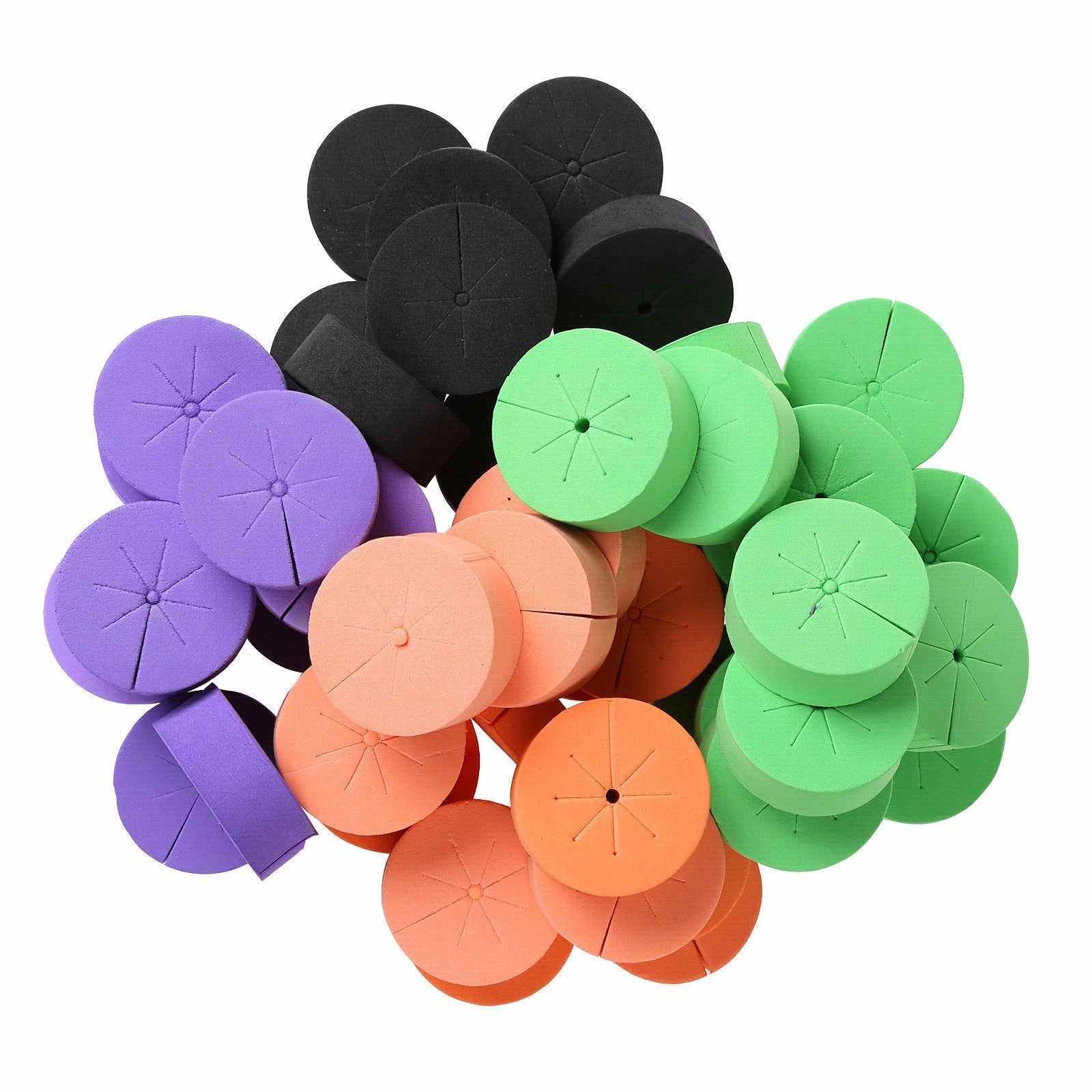 Neoprene Clone Collar Discs Hydroponic Growing Foam Inserts for Plant Cloning & Seedlings
