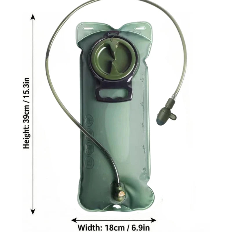 Water Reservoir Leak Proof Hydration Bladder BPA Free Hiking Running Marathon 2L