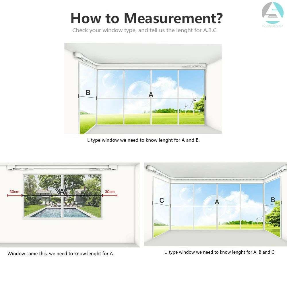 Smart Electric Curtain Track WiFi Motorised Curtain Rail System with Remote Control