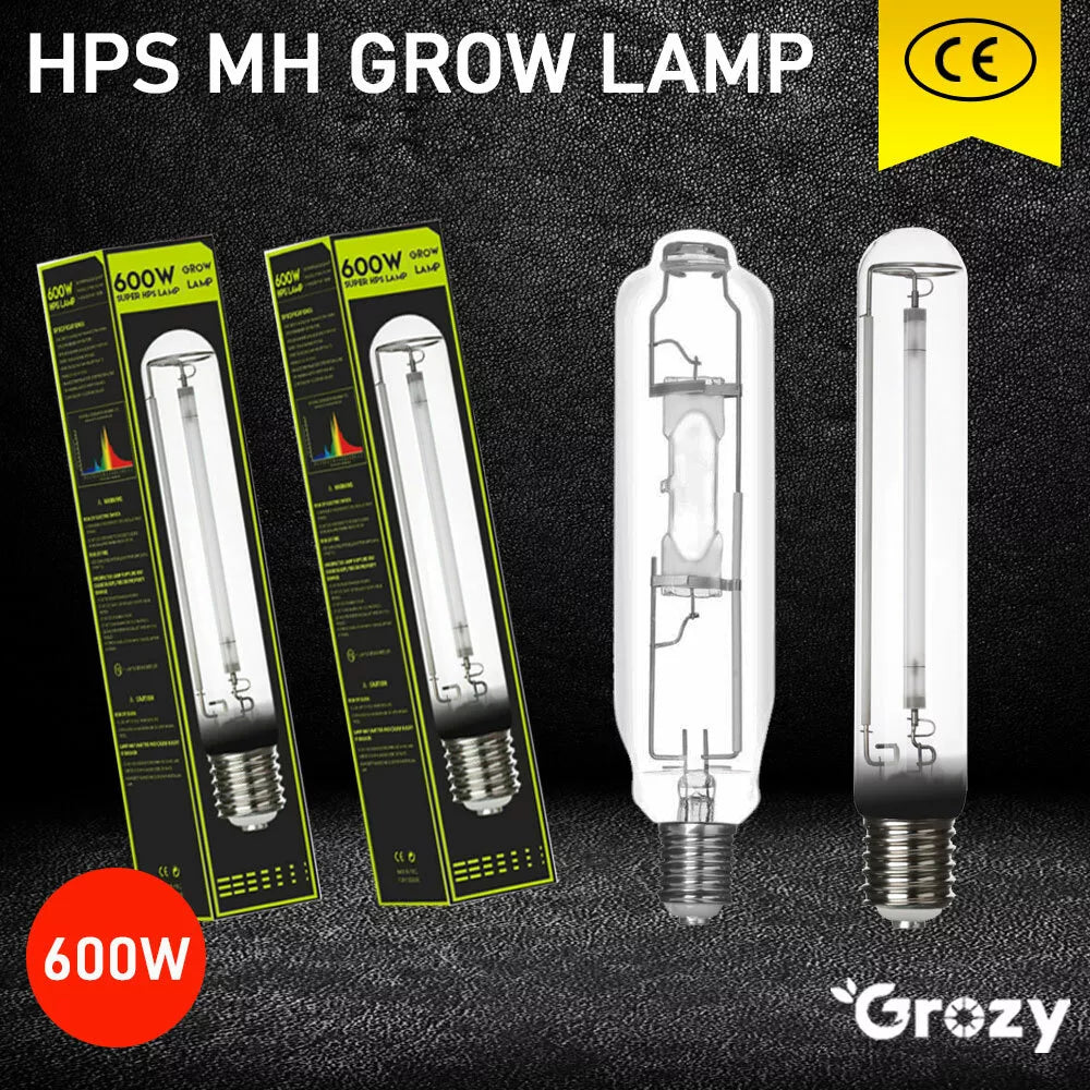 Hydroponics 600W HPS MH Grow Light Bulb Metal Halide Lamp High Pressure Sodium