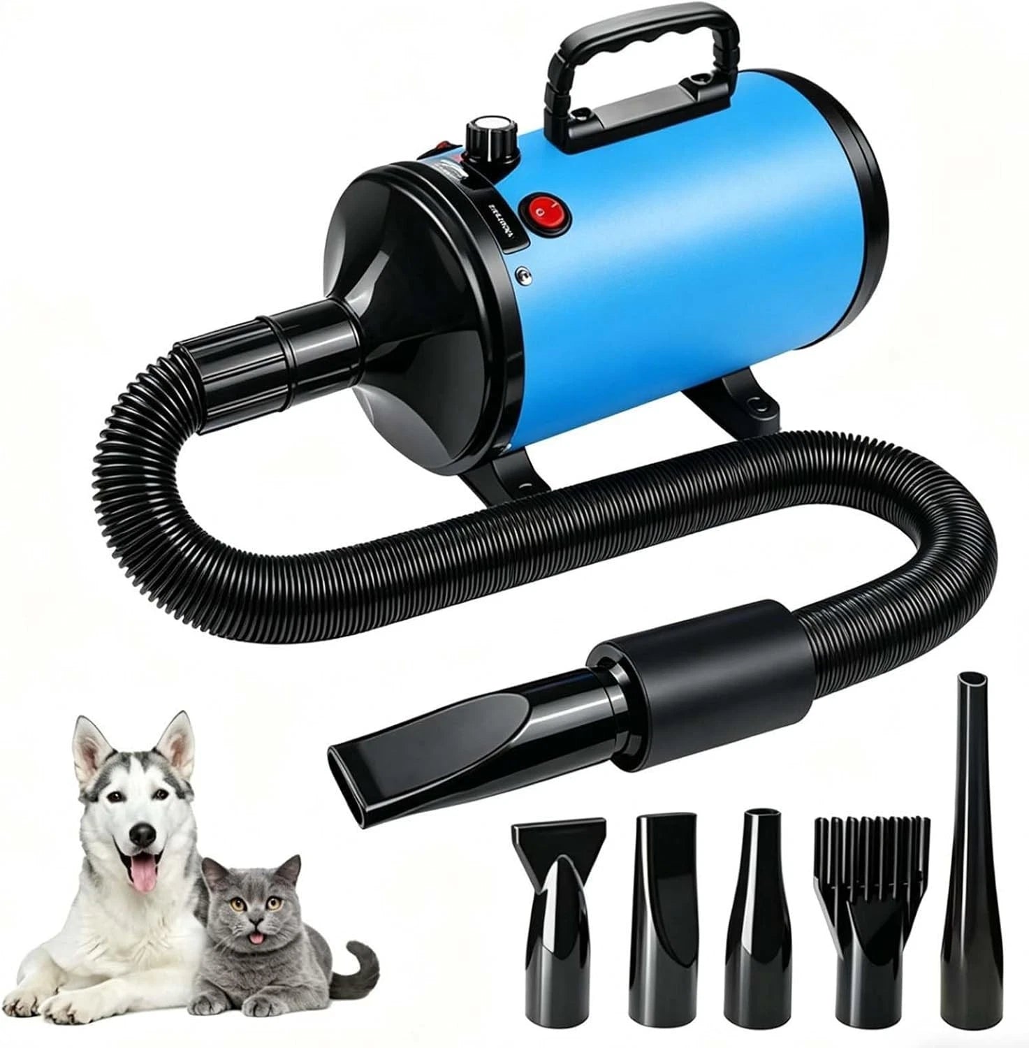 3200W Pet Hair Dryer Hairdryer Dog Cat Grooming Blower Blaster Heater Adjustable