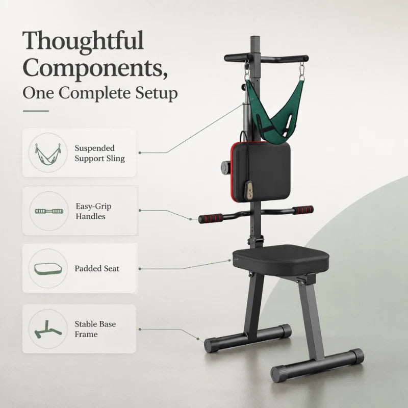 Neck Stretcher Spine Traction Chair Cervical Pain Relief Hammock Home Gym Use