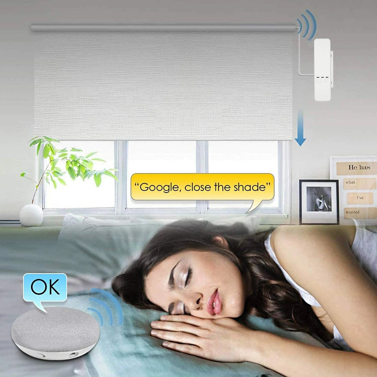 Smart Electric Curtain Track WiFi Motorised Curtain Rail System with Remote Control